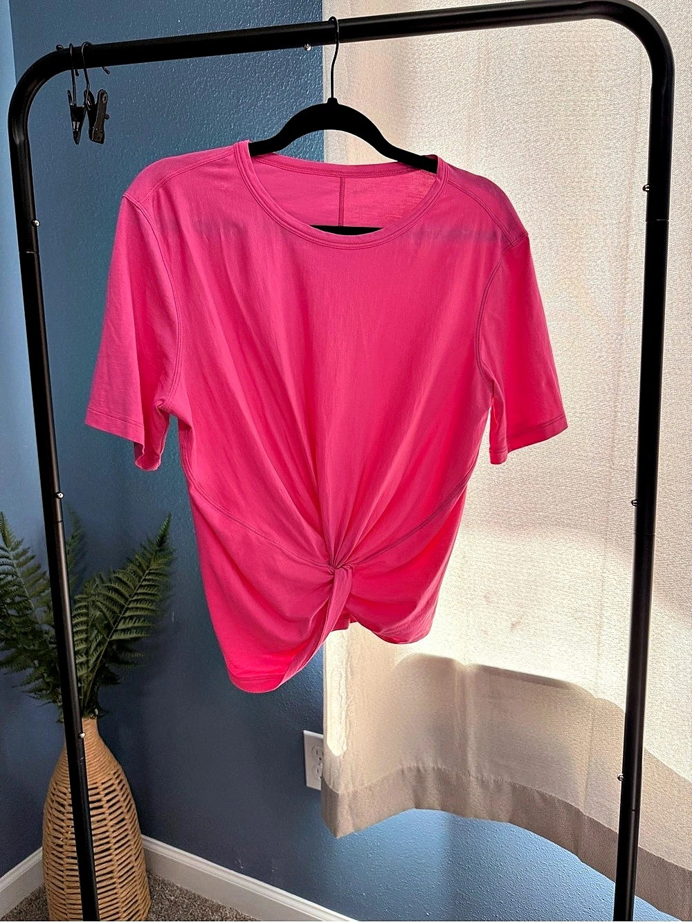 Lululemon Twist-Front T-Shirt Short Sleeve Pink. Size medium.